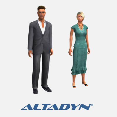 Avatars built to be used in Altadyn's javascipt based online 3D meeting place.