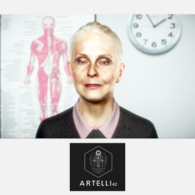 Rachel the first synthetic human, built to run in realtime webgl and presented by Artelli 42 as the face for a conversational A.I. system.