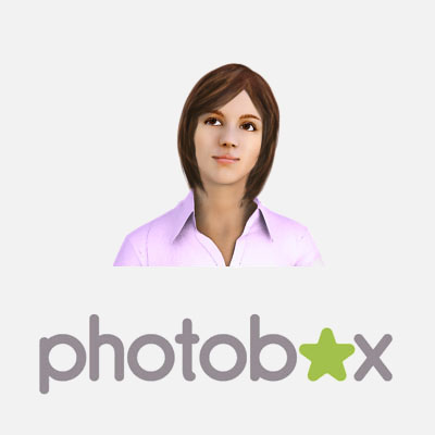 The avatar created for Photobox as part of their marketing.